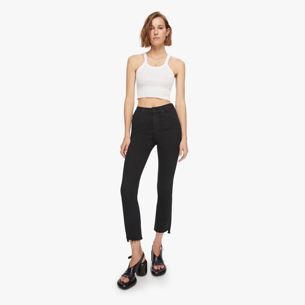 MOTHER Insider Crop Step Fray Jeans Not Guilty size 25